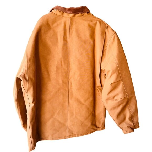 NWOT Carhartt Duck Traditional Brown Insulated Barn Jacket Chore Coat XXL Tall - Picture 2 of 16
